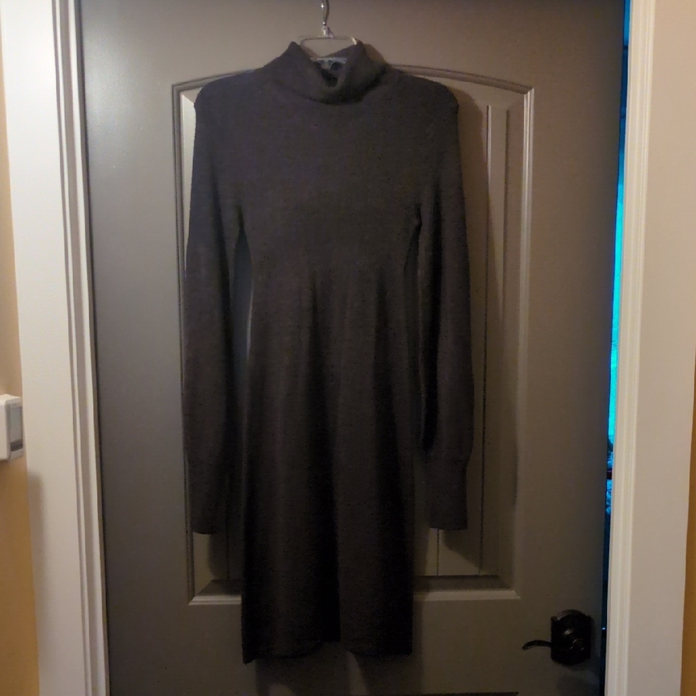 City Triangles Black Long Sleeve Turtleneck Dress